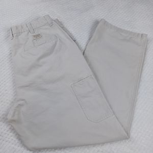 Columbia Men's Hiking  Cargo Pants 100% cotton Outdoor Light Gray Khaki 38